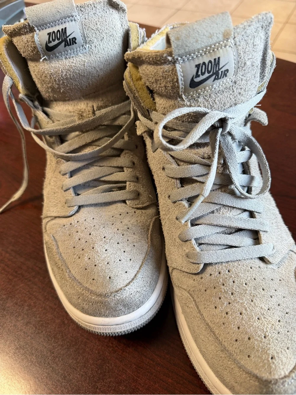 Jordan Men’s High-Top Suede Sneakers - Light Taupe